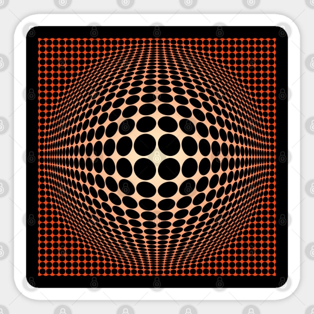 Homage to Vasarely 4 Sticker by MichaelaGrove